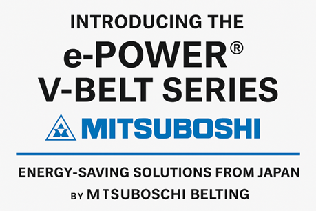 e-POWER V-belt, energy saving industrial belt, Mitsuboshi Belting